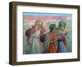 Young Girls Carrying Water, C1881-1926-Etienne Dinet-Framed Giclee Print