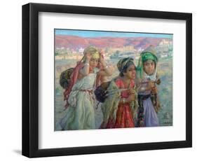 Young Girls Carrying Water, C1881-1926-Etienne Dinet-Framed Giclee Print