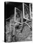 Young Girls Cleaning Windows During a Party to Repair a Country Home-Nina Leen-Stretched Canvas