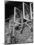 Young Girls Cleaning Windows During a Party to Repair a Country Home-Nina Leen-Mounted Photographic Print