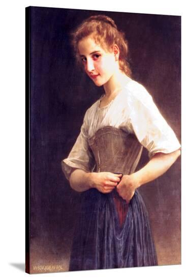 Young Girls Dressing-William Adolphe Bouguereau-Stretched Canvas