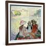 Young Girls in a Boat, c.1900-Henri Lebasque-Framed Giclee Print