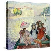 Young Girls in a Boat, c.1900-Henri Lebasque-Stretched Canvas