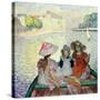 Young Girls in a Boat, c.1900-Henri Lebasque-Stretched Canvas