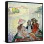 Young Girls in a Boat, c.1900-Henri Lebasque-Framed Stretched Canvas