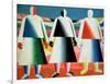 Young Girls in a Field, 1928-32-Kasimir Malevich-Framed Giclee Print