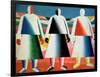 Young Girls in a Field, 1928-32-Kasimir Malevich-Framed Giclee Print