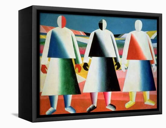 Young Girls in a Field, 1928-32-Kasimir Malevich-Framed Stretched Canvas