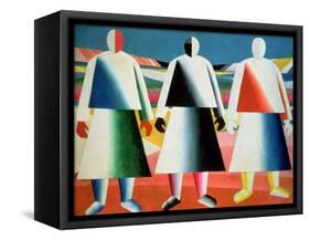 Young Girls in a Field, 1928-32-Kasimir Malevich-Framed Stretched Canvas