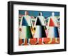 Young Girls in a Field, 1928-32-Kasimir Malevich-Framed Giclee Print