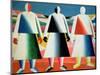 Young Girls in a Field, 1928-32-Kasimir Malevich-Mounted Giclee Print