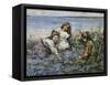 Young Girls in a Field of Cornflowers-Edward Atkinson Hornel-Framed Stretched Canvas