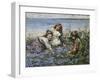 Young Girls in a Field of Cornflowers-Edward Atkinson Hornel-Framed Giclee Print