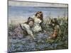 Young Girls in a Field of Cornflowers-Edward Atkinson Hornel-Mounted Giclee Print