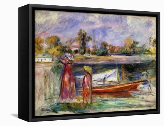 Young Girls in Argenteuil-Pierre-Auguste Renoir-Framed Stretched Canvas