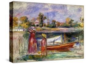 Young Girls in Argenteuil-Pierre-Auguste Renoir-Stretched Canvas
