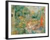 Young Girls in the Garden at Montmartre, 1893-95-Pierre-Auguste Renoir-Framed Giclee Print