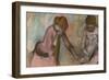 Young Girls Looking at an Album, C.1884-Edgar Degas-Framed Giclee Print