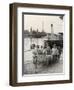 Young Girls of the Sophie Germain High School in Paris Getting their Canoe Out of the Water-null-Framed Photographic Print