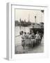 Young Girls of the Sophie Germain High School in Paris Getting their Canoe Out of the Water-null-Framed Photographic Print