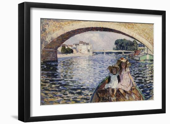 Young Girls on a Barge; Jeunes Filles En Barques, 1903-Henri Lebasque-Framed Premium Giclee Print