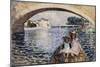 Young Girls on a Barge; Jeunes Filles En Barques, 1903-Henri Lebasque-Mounted Premium Giclee Print