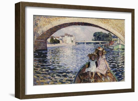 Young Girls on a Barge; Jeunes Filles En Barques, 1903-Henri Lebasque-Framed Giclee Print