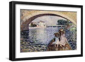 Young Girls on a Barge; Jeunes Filles En Barques, 1903-Henri Lebasque-Framed Giclee Print