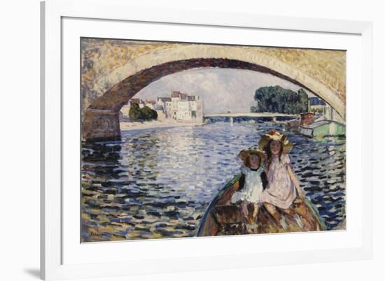 Young Girls on a Barge; Jeunes Filles En Barques, 1903-Henri Lebasque-Framed Giclee Print