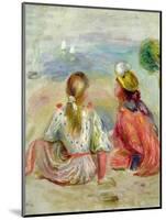 Young Girls on the Beach, C.1898-Pierre-Auguste Renoir-Mounted Giclee Print