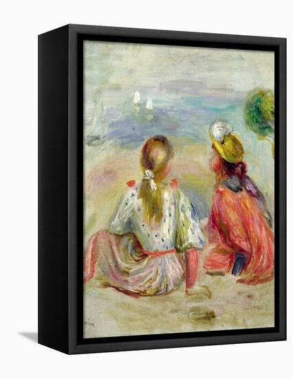 Young Girls on the Beach, C.1898-Pierre-Auguste Renoir-Framed Stretched Canvas