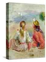 Young Girls on the Beach, C.1898-Pierre-Auguste Renoir-Stretched Canvas