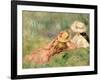Young Girls on the River Bank-Pierre-Auguste Renoir-Framed Giclee Print