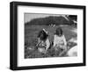 Young Girls Picking Cranberries Photograph - Eldridge Bog, MA-Lantern Press-Framed Art Print