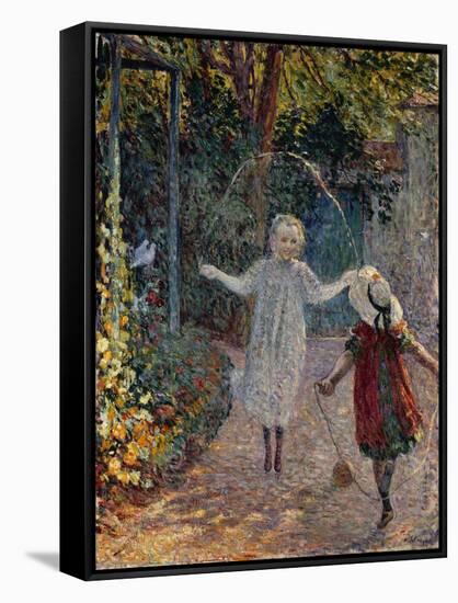 Young Girls Playing in the Garden, 1899-Henri Lebasque-Framed Stretched Canvas