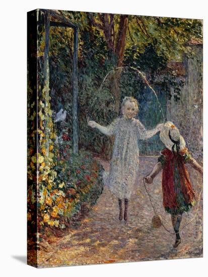 Young Girls Playing in the Garden, 1899-Henri Lebasque-Stretched Canvas