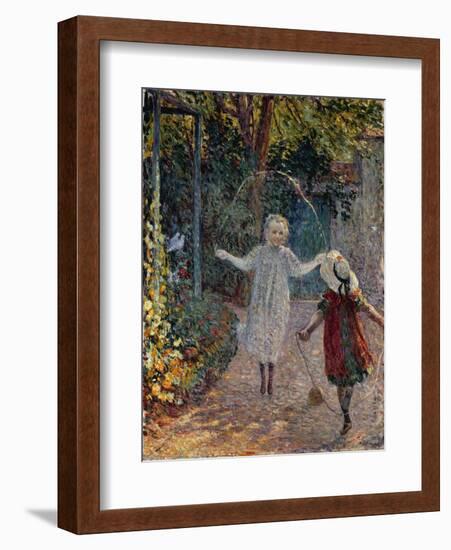 Young Girls Playing in the Garden, 1899-Henri Lebasque-Framed Giclee Print