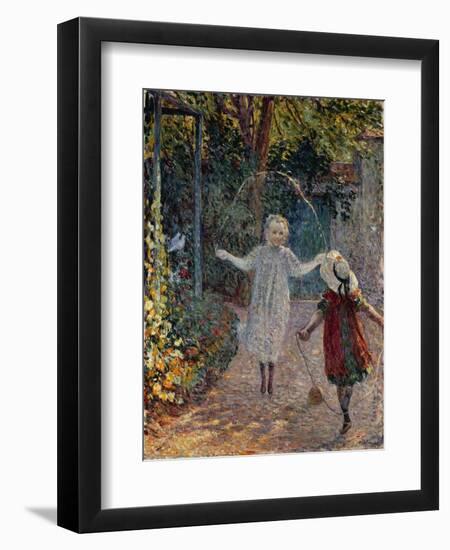 Young Girls Playing in the Garden, 1899-Henri Lebasque-Framed Giclee Print