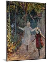 Young Girls Playing in the Garden, Fillettes Jouant Dans Un Jardin-Henri Lebasque-Mounted Giclee Print