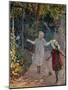 Young Girls Playing in the Garden, Fillettes Jouant Dans Un Jardin-Henri Lebasque-Mounted Giclee Print