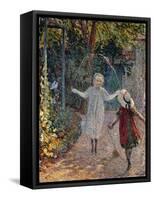 Young Girls Playing in the Garden-Henri Lebasque-Framed Stretched Canvas