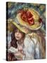 Young Girls with Hats-Pierre-Auguste Renoir-Stretched Canvas