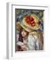 Young Girls with Hats-Pierre-Auguste Renoir-Framed Art Print