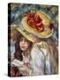 Young Girls with Hats-Pierre-Auguste Renoir-Stretched Canvas