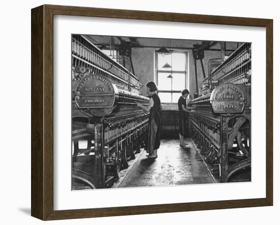 Young Girls Working in the Hot, Damp and Dirty York Street Flax Spinning Co-William Vandivert-Framed Photographic Print