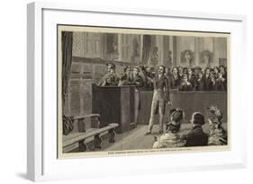 Young Gladstone Reciting before the School in the Upper School Room at Eton-null-Framed Giclee Print