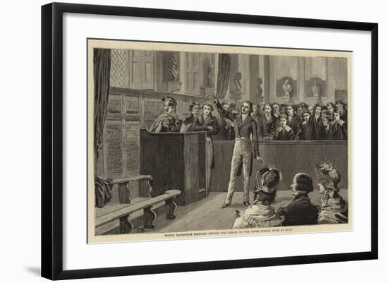 Young Gladstone Reciting before the School in the Upper School Room at Eton-null-Framed Giclee Print