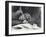 Young Gorilla 'John David' Aged 5 Years Being Held by a Keeper on a Blanket at London Zoo-Frederick William Bond-Framed Premium Photographic Print
