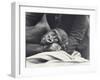 Young Gorilla 'John David' Aged 5 Years Being Held by a Keeper on a Blanket at London Zoo-Frederick William Bond-Framed Photographic Print