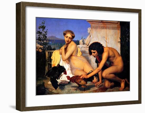 Young Greeks at a Cock Fight-Jean Leon Gerome-Framed Giclee Print